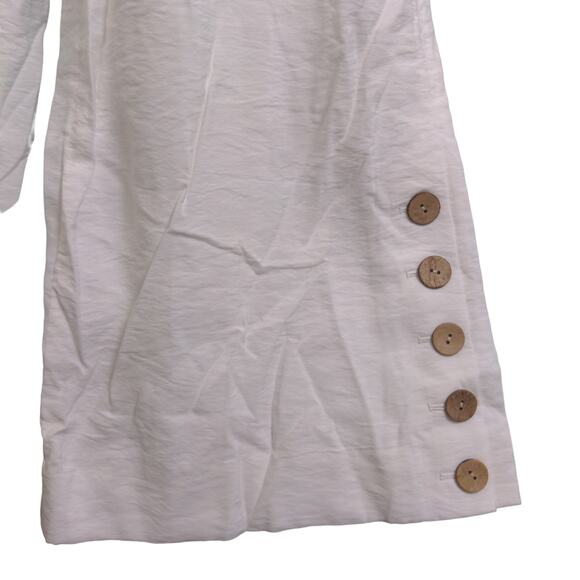 Jonathan Simkhai Swim Serenity Wide Leg Jumpsuit Open Back Pockets White L New - Picture 5 of 14